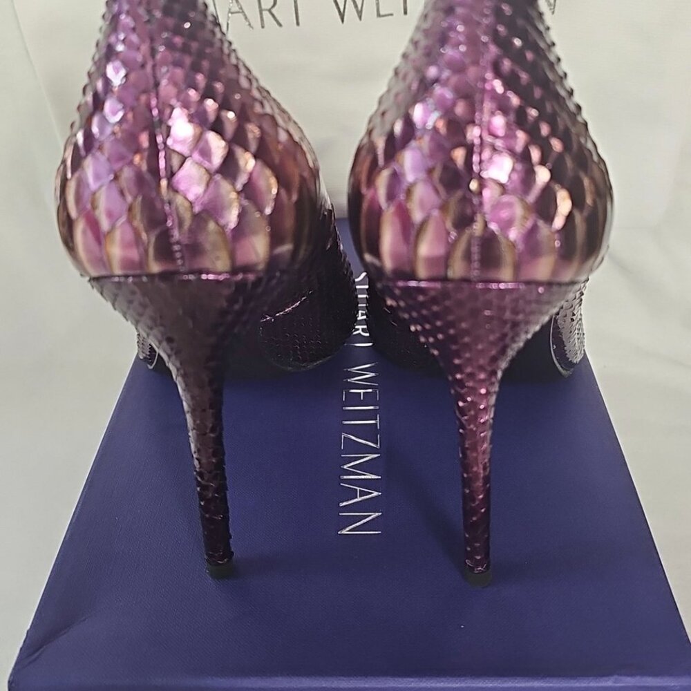 Stuart Weitzman Nouveau Viola Midas Python Heels - image 11